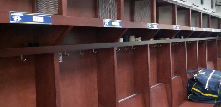 Preds locker room empty