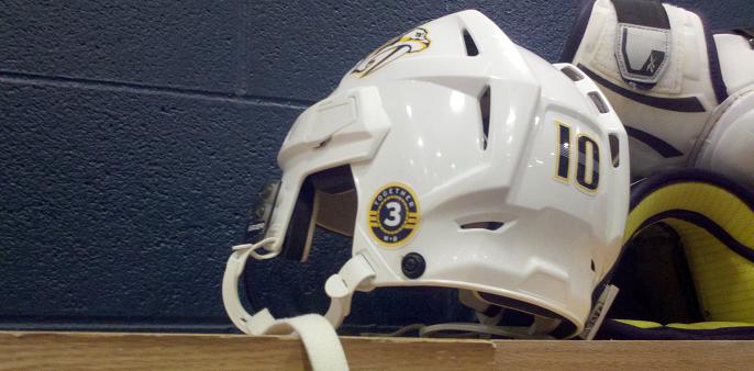 Wade Belak tribute on helmets