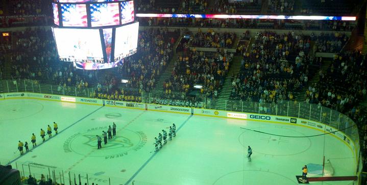 Jamie sings anthem