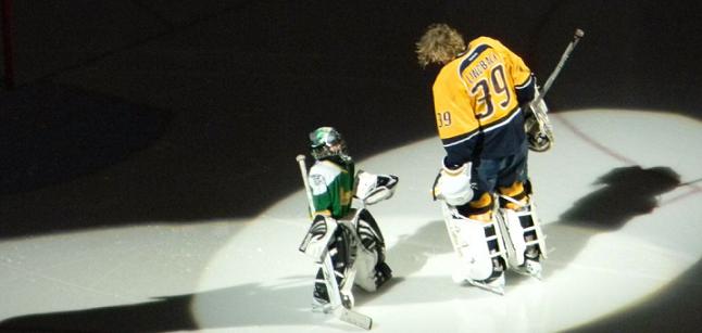 Lindback and little goalie (Jessica Wilson) BANNER