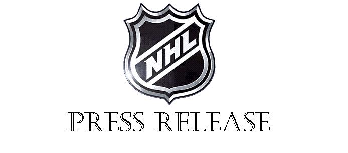 NHL press release BANNER