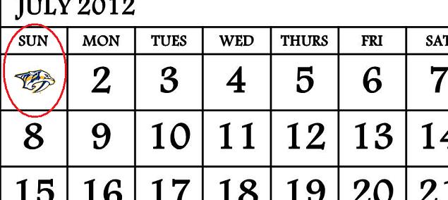 July 2012 calendar