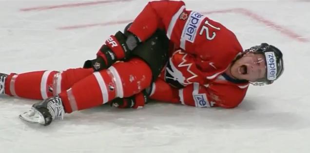 Eric Staal injury (screen shot)