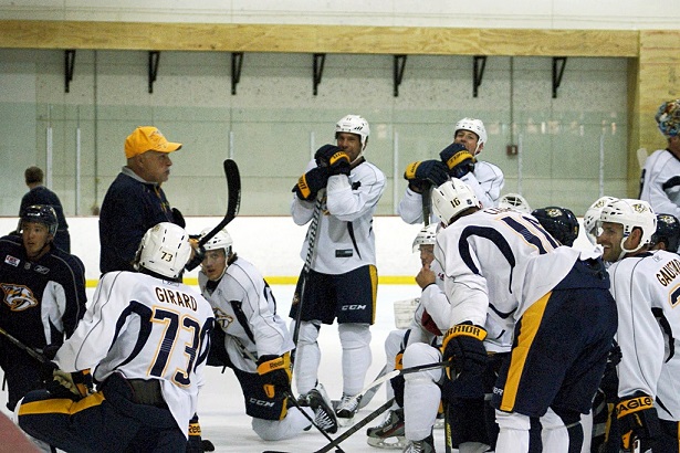 training camp huddle (Sarah Fuqua)